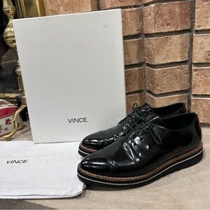 Vince Alanis Patent Leather Pointed Toe Oxford Loafers women’s shoes size 8